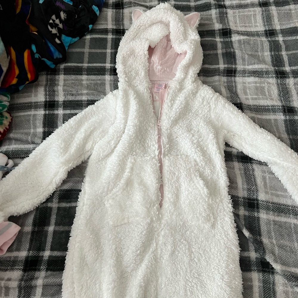 Girls Kitty Pajama Sweater